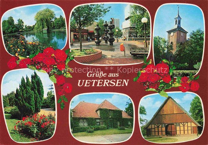 Uetersen Pinneberg Schleswig-Holstein Rosenstadt Fussgaengerzone Skulptur Kirche