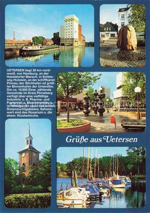 Uetersen Pinneberg Schleswig-Holstein Stichhafen Silos Kanal Pinnau Brunnen Skul