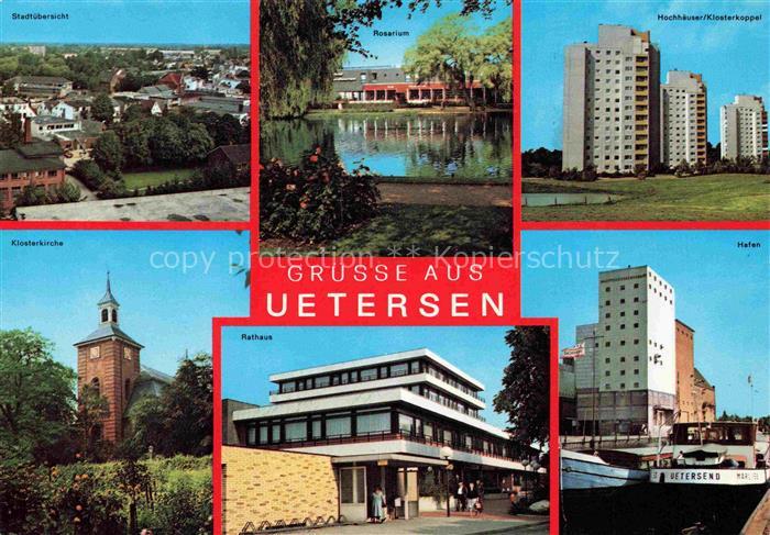Uetersen Pinneberg Schleswig-Holstein Stadtuebersicht Rosarium Hochhaeuser Klost