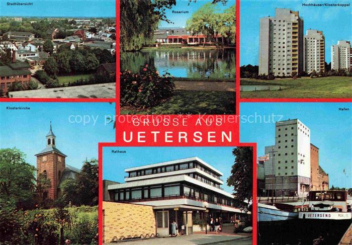 Uetersen Pinneberg Schleswig-Holstein Stadtuebersicht Rosarium Hochhaeuser Klost