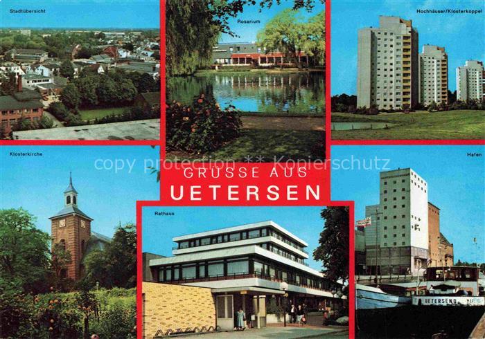 Uetersen Pinneberg Schleswig-Holstein Stadtuebersicht Rosarium Hochhaeuser Klost