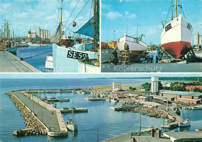 Nexo Bornholm Havn Fischerboote Bootswerft Mole Hafen SE-59
