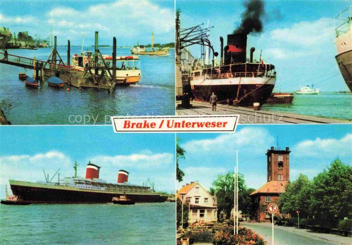 Brake Unterweser Wesermarsch Niedersachsen Unterweser Faehre Frachtschiff Ozeanr