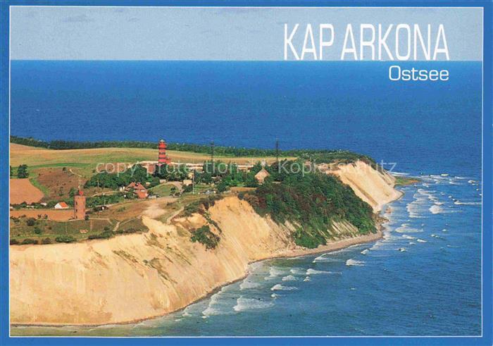 Kap Arkona Putgarten Ruegen Leuchtturm Kreidefelsen Ostsee Klippe Kueste Luftauf