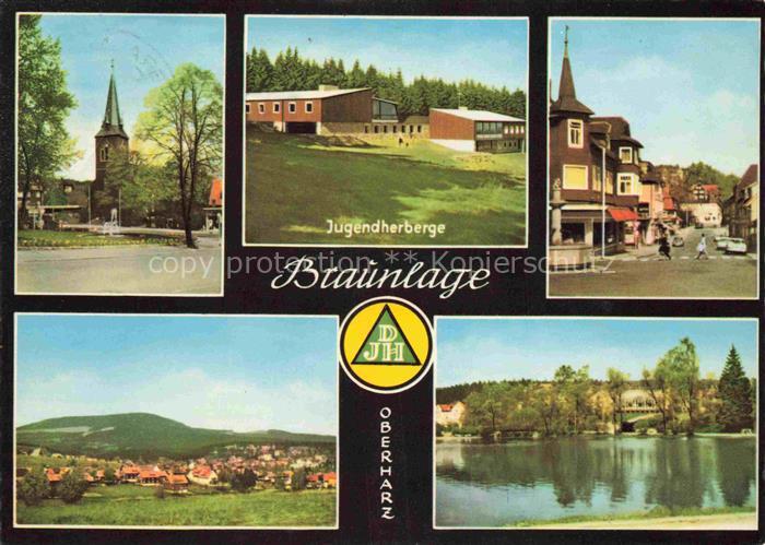 Braunlage Harz Niedersachsen Jugendherberge Kirche Marktplatz Teich Oberharz Pan
