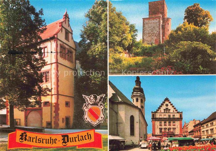 Durlach Karlsruhe Baden BW Karlsburg Turmberg Marktplatz Kirche Rathaus Stufengi