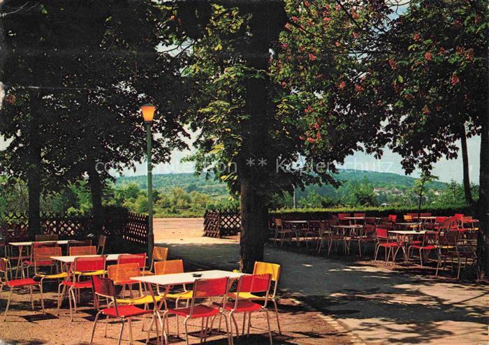 Groetzingen Karlsruhe Schuetzenhaus Turmberg Terrasse Kastanien Gastgarten Tisch