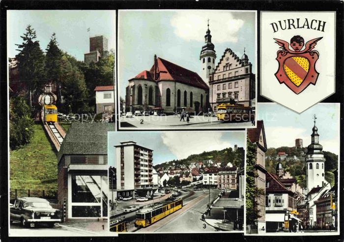 Durlach Karlsruhe Baden BW Turmbergbahn Marktplatz Strassenbahn Pfniztalstrasse