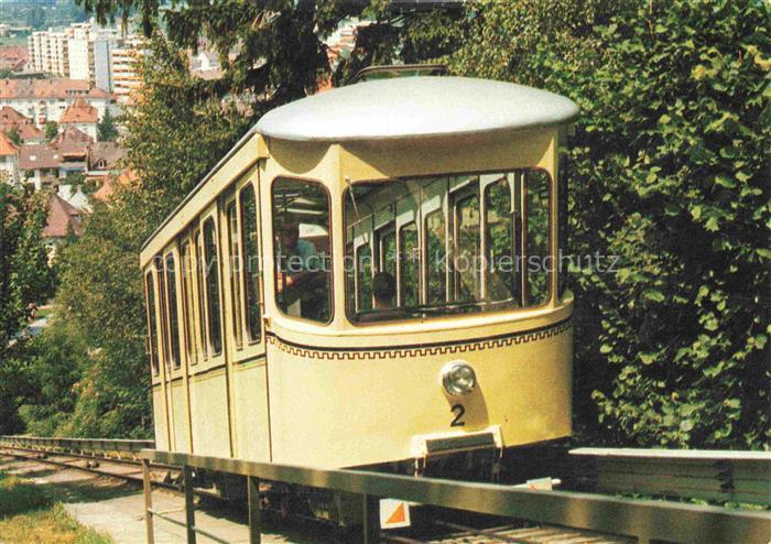Durlach Karlsruhe Baden BW Turmbergbahn Standseilbahn Wagen-2 Gleis Baeume Stadt