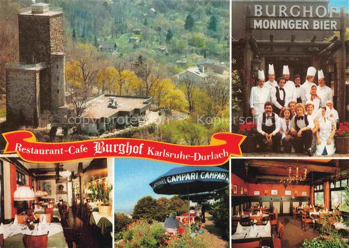 Durlach Karlsruhe Baden BW Restaurant-Café-Burghof Turmberg Luftbild Kuechenpers