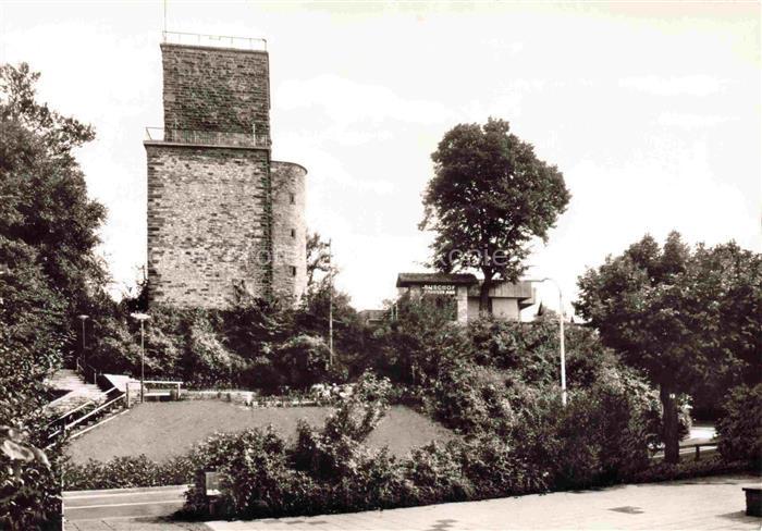 Durlach Karlsruhe Baden BW Turmberg Turm Bergfried Burghof Park Baeume Garten Tr