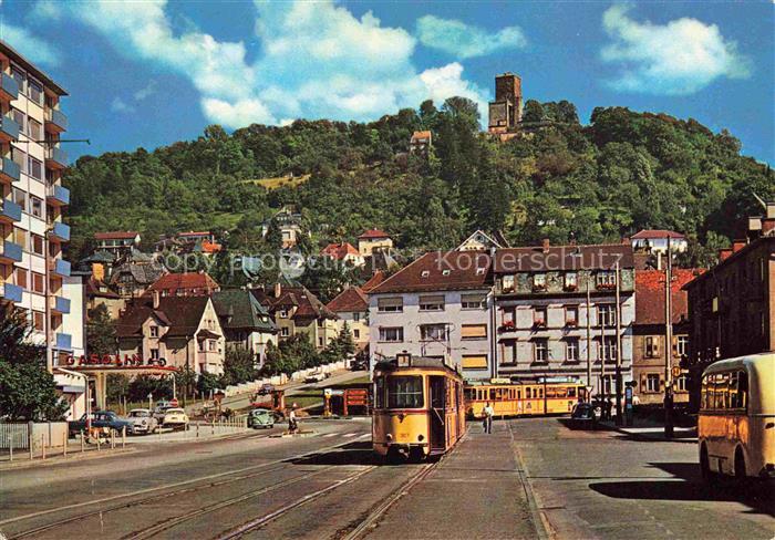 Durlach Karlsruhe Baden BW Strassenbahn Bus Turmberg Hochhaus Strassenszene Gast