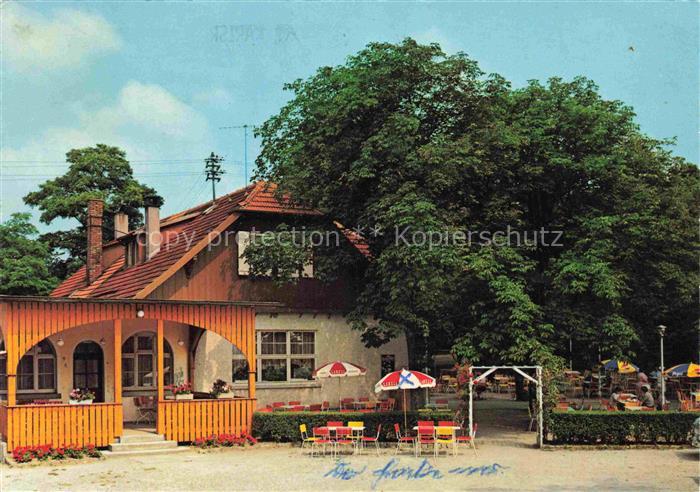 Durlach Karlsruhe Baden BW Schuetzenhaus Turmberg Terrasse Sonnenschirme Garten
