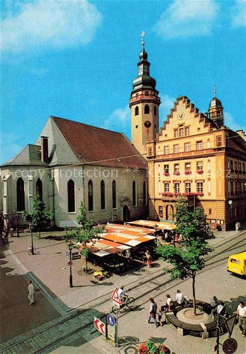 Durlach Karlsruhe Baden BW Marktplatz Stadtkirche Rathaus Marktstaende Strassenb