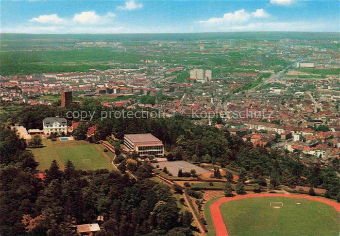 Groetzingen Karlsruhe Fliegeraufnahme Sportschule-Schoeneck Badischer-Fussballve