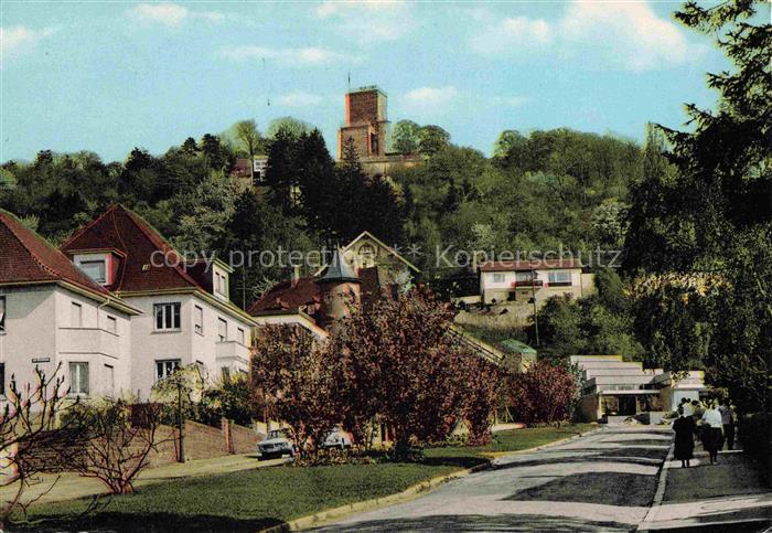 Durlach Karlsruhe Baden BW Turmberg Wohnhaeuser Strassenszene Talstation Bergbah