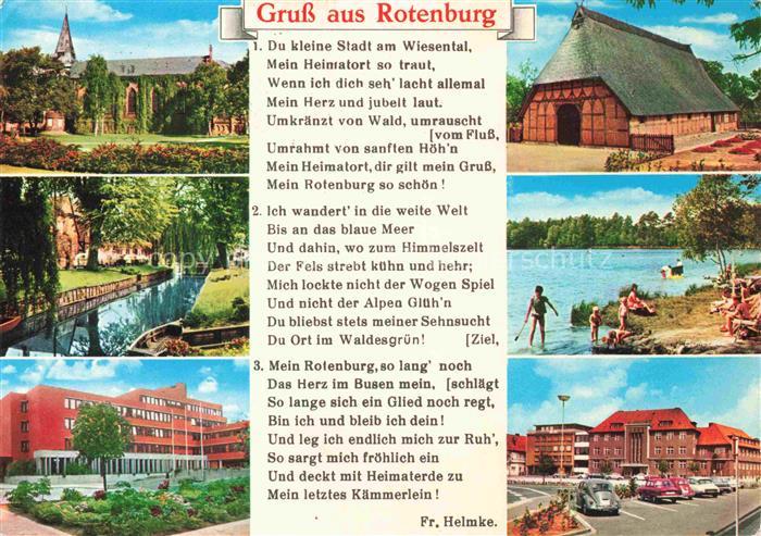 Rotenburg Wuemme Hannover Niedersachsen Mehrbildkarte Kirche Fachwerk Kanal Bade