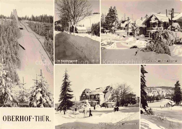 Oberhof Thueringen Skischanze Kanzlersgrund Jugendherberge-Albert-Kayser FDGB-Er