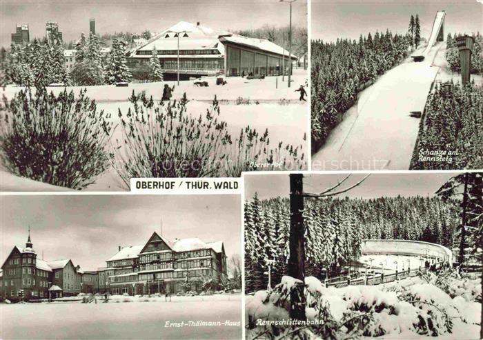 Oberhof Thueringen Oberer-Hof Skischanze Rennsteig Ernst-Thaelmann-Haus Rennschl