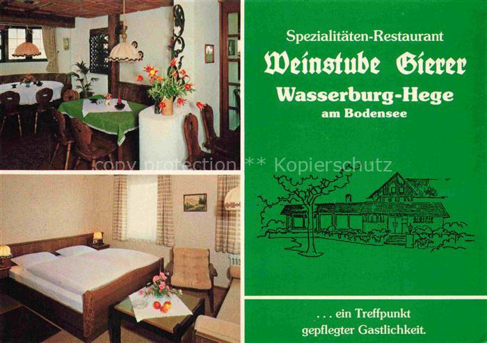Gross Wasserburg Weinstube-Gierer Gaststube Kaminzimmer Hotelzimmer Bodensee Spe