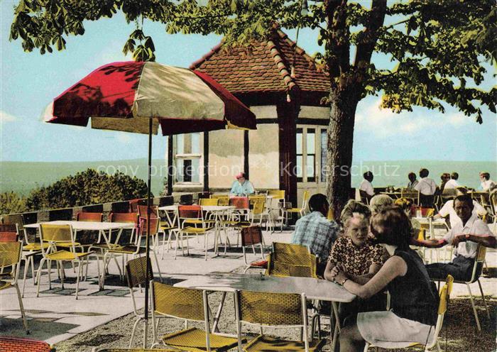 Durlach Karlsruhe Baden BW Burghof Turmberg Hoehengaststaette Terrasse Rheineben