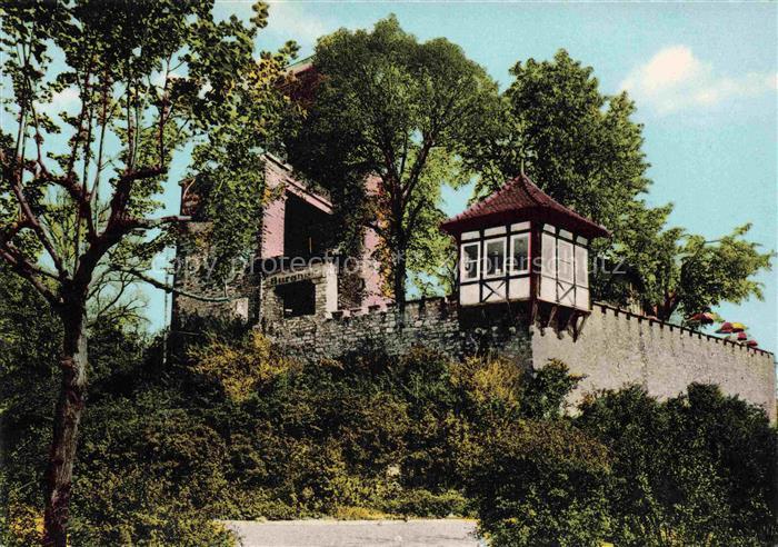 Durlach Karlsruhe Baden BW Burghof Turmberg Hoehengaststaette Burgmauer Erker Ba
