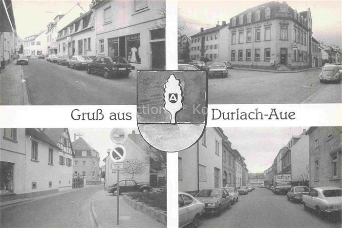 Durlach Karlsruhe Baden BW Durlach-Aue Strassenszenen Fachwerk Geschaefte Autos