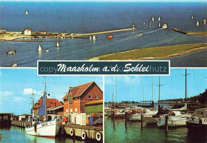 Maasholm Schlei Schleswig-Holstein Schlei Schleimuende Hafen Leuchtturm Segelboo