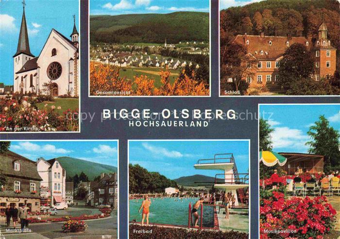 Bigge Olsberg Hochsauerlandkreis NRW Kirche Schloss Marktplatz Freibad Musikpavi