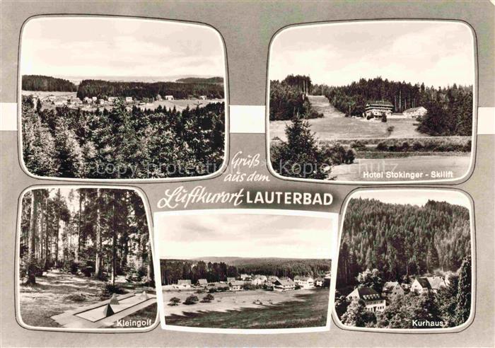 Lauterbad Freudenstadt BW Kurhaus Skilift Kleingolf Schwarzwald Wald Hotel Luftk