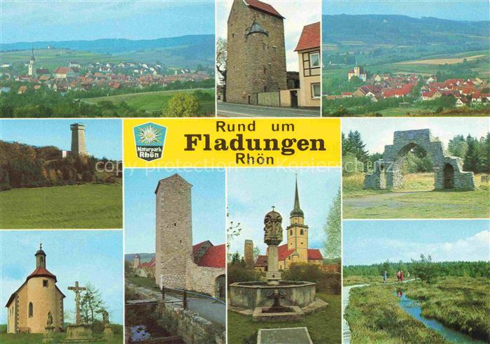 Fladungen Rhoen-Grabfeld Bayern Stadtturm Stadtmauer Kirche Brunnen Ruine Kapell