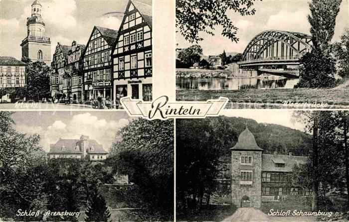 Rinteln Weser Niedersachsen Markt Schloss Arensburg Schaumburg