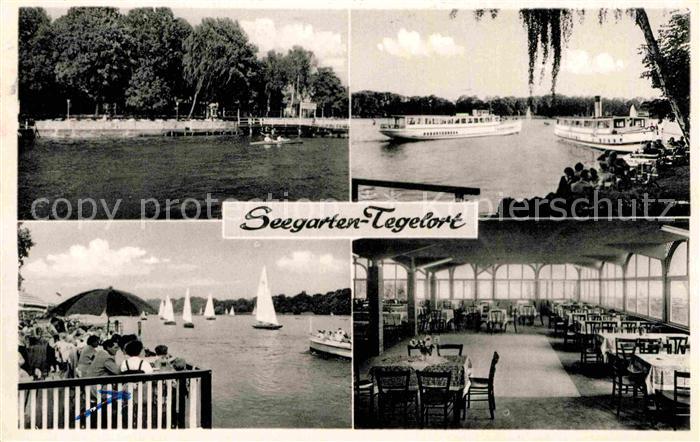 BERLIN  CITY Seegarten-Tegelort Damfper Segelboot