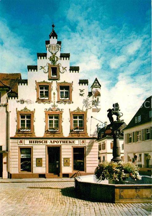 Offenburg Hirsch-Apotheke Loewenbrunnen