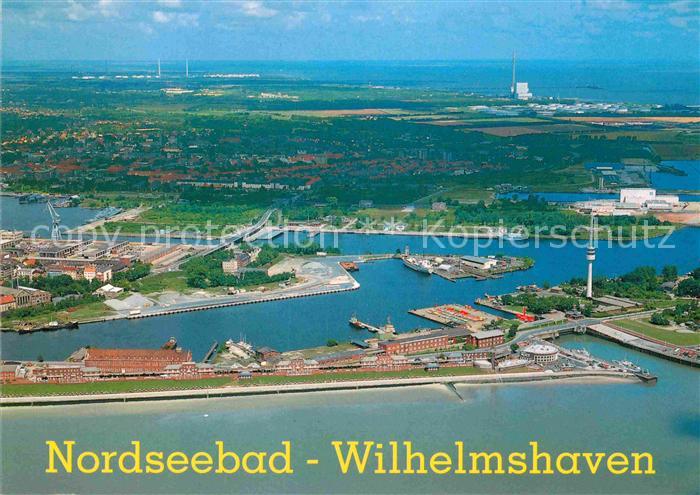 Wilhelmshaven CITY Suedstrand 1. Einfahrt Fliegeraufnahme