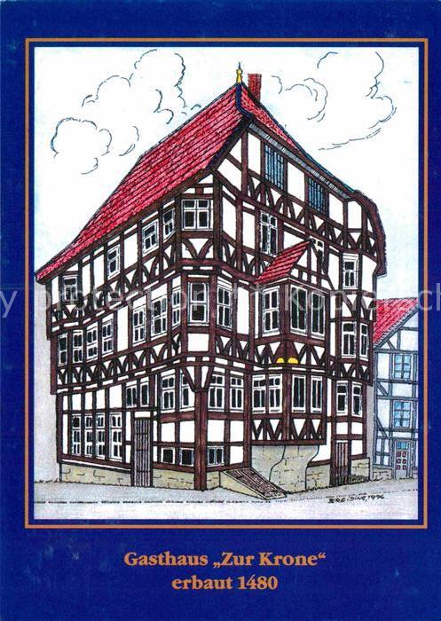 Homberg Efze Gasthaus Zur Krone Kuenstlerkarte