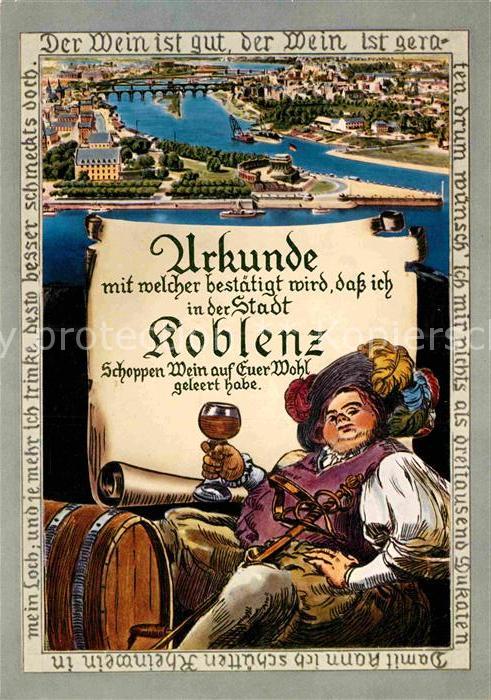 Koblentz Urkunde Wein