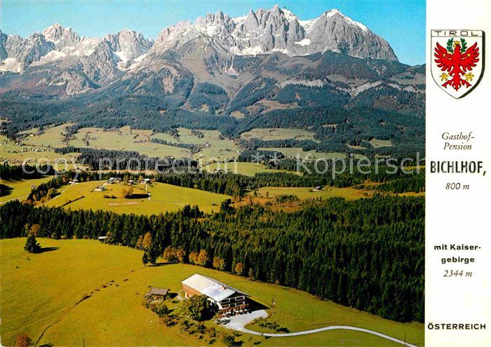 Oberndorf Tirol Gasthof Bichlhof Fliegeraufnahme Kaisergebirge