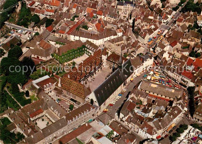 Beaune Cote d Or Burgund Fliegeraufnahme Hotel Dieu