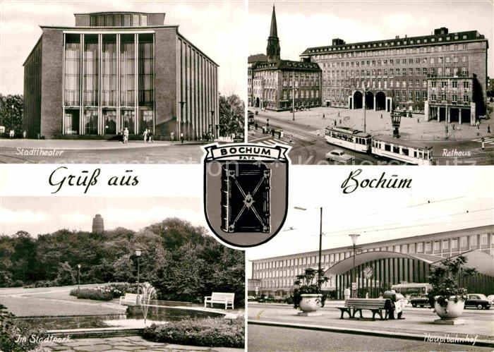 BOCHUM  CITY Rathaus Hauptbahnhof Stadttheater