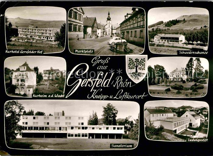 Gersfeld Rhoen Marktplatz Ludwigsstift Schwedenschanze