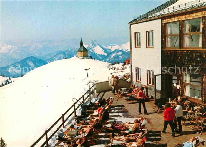 Rottach-Egern Wallbergbahn Rottach-Egern Berggaststaette Wallbergkapelle