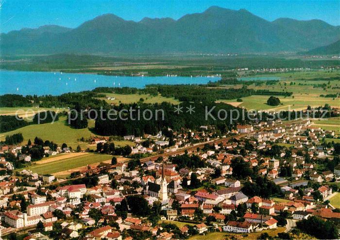 Prien Chiemsee Fliegeraufnahme