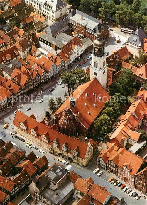 Celle Niedersachsen Rathaus Stadtkirche Fliegeraufnahme