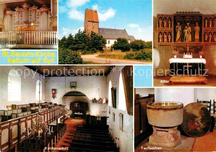 Keitum Sylt St. Severin-Kirche Altar Taufbecken