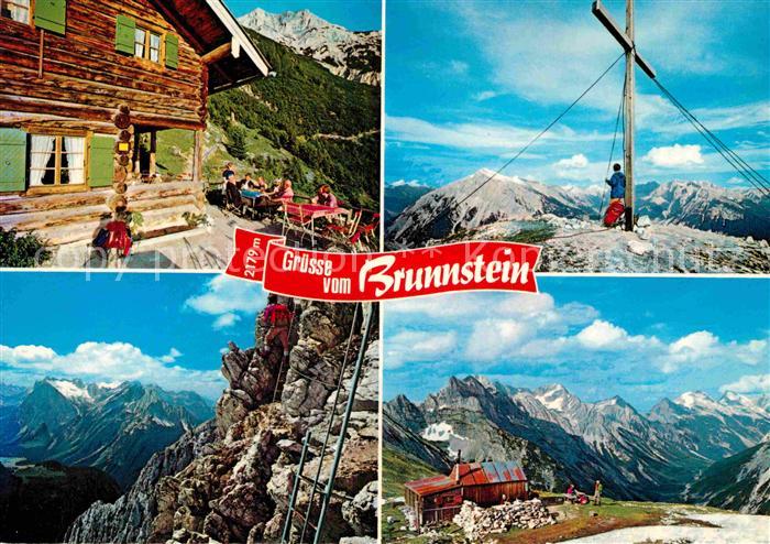 Mittenwald Bayern Brunnsteinhuette Gipfelkreuz Tirolerhuette