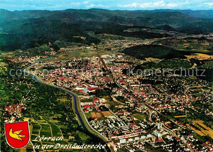 Loerrach Fliegeraufnahmen Tumringen Burg Roettel Haagen Hauingen