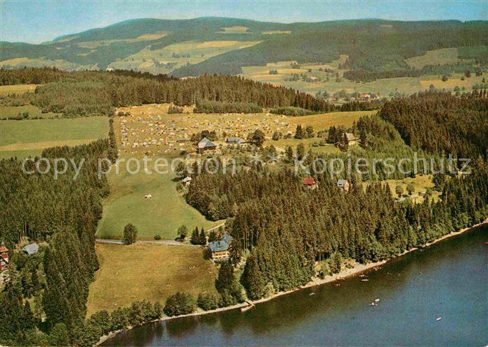 TITISEE Schwarzwald BW Campingplatz und Strandbad Buehlhof Fliegeraufnahme