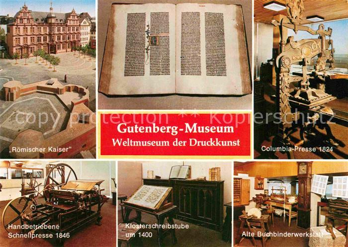 Mainz Rhein Gutenberg-Museum Roemischer Kaiser Columbia-Presse