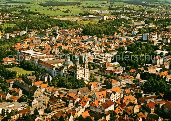 Kempten Allgaeu Basilika St. Lorenz Residenz Altstadt Fliegeraufnahme